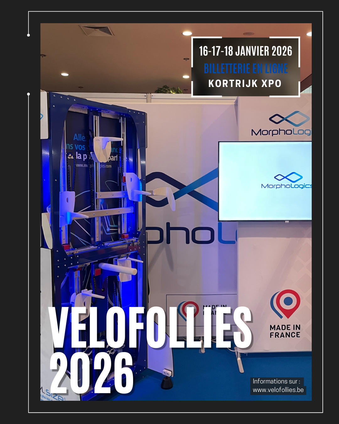 Image de couverture de l'artile Morpho-Logics : Plus d'infos sur notre présence aux VéloFollies 2026