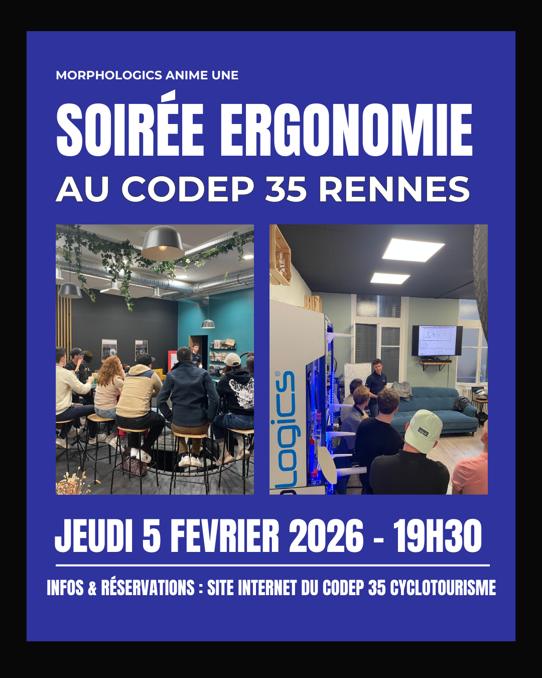 Image de couverture de l'artile Morpho-Logics : Soirée initiation à l'ergonomie du cyclisme au CODEP 35 - Rennes