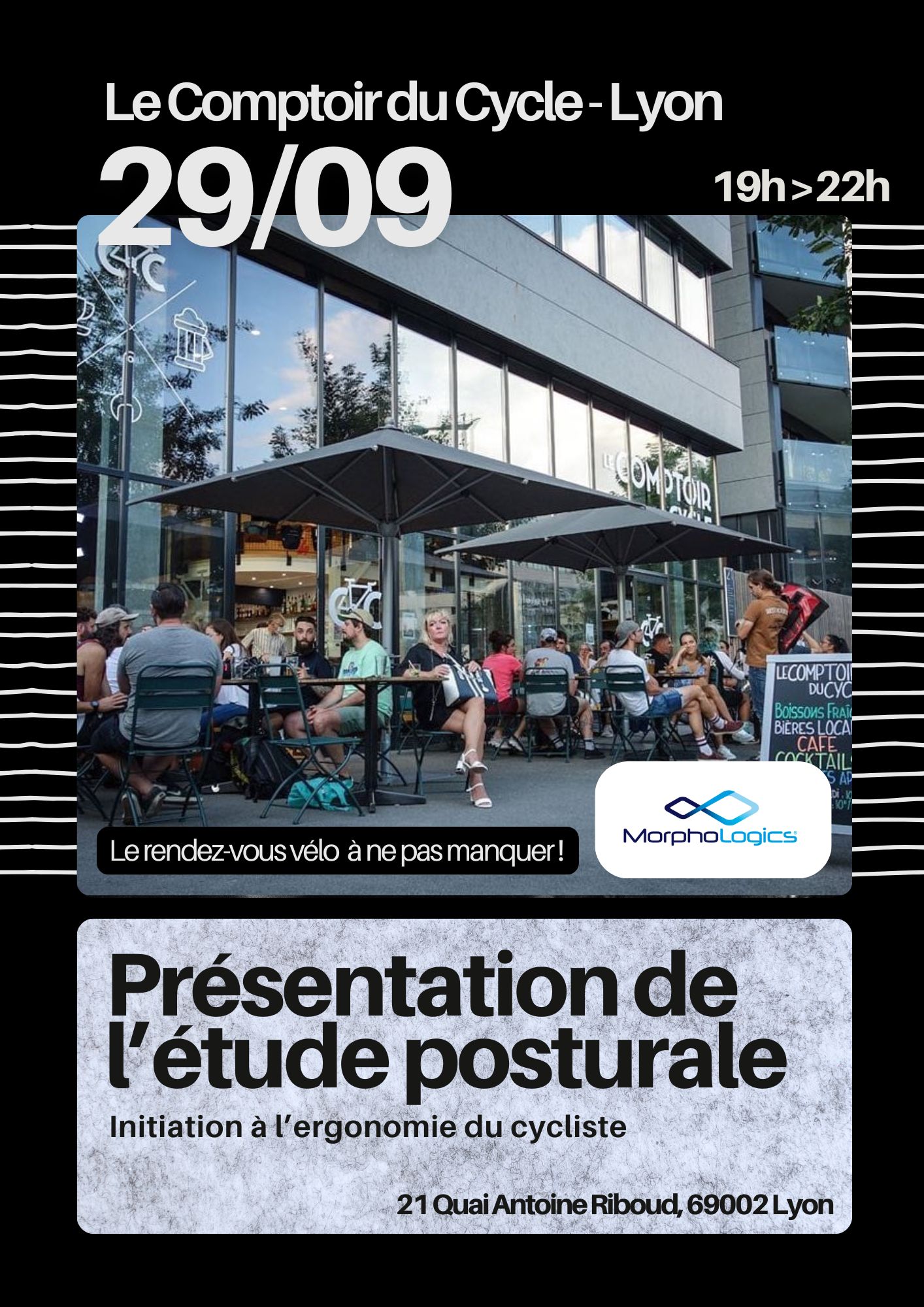 Image de couverture de l'artile Morpho-Logics : Soirée présentation de l'étude posturale au Comptoir du Cycle !